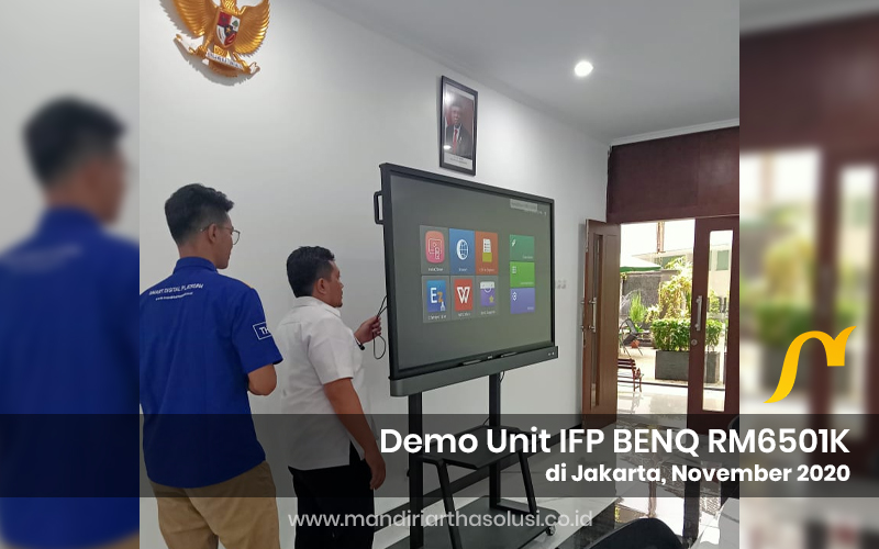 demo unit benq interactive flat panel rm 6501k di jakarta november 2020 1 portofolio