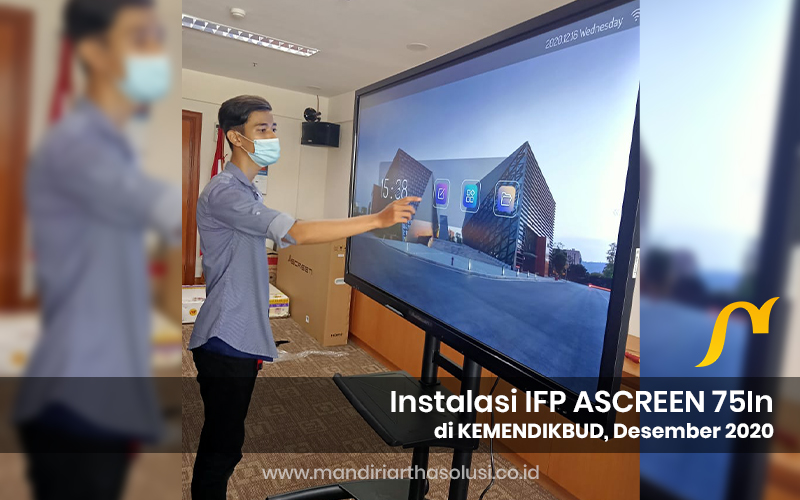 instalasi interactive flat panel ice board di kemendikbud 2020 1 portofolio