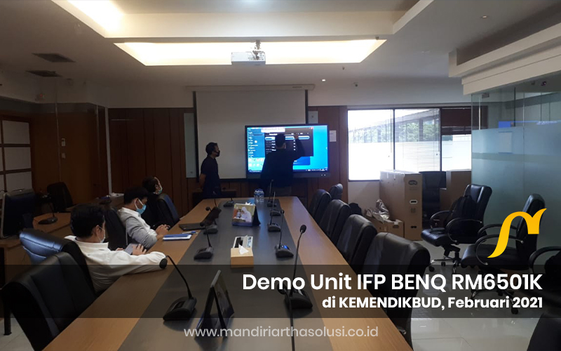 demo unit benq interactive flat panel di kemendikbud februari 2021 2 portofolio