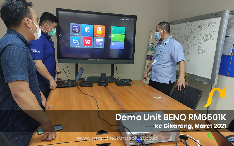 demo unit benq interactive flat panel rm6501k di cikarang maret 2021 1 portofolio