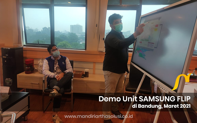 demo unit interactive display samsung flip di bandung maret 2021 1 portofolio