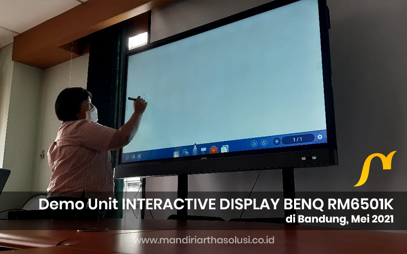 demo unit benq interactive flat panel rm 6501k di bandung Mei 2021 1 portofolio