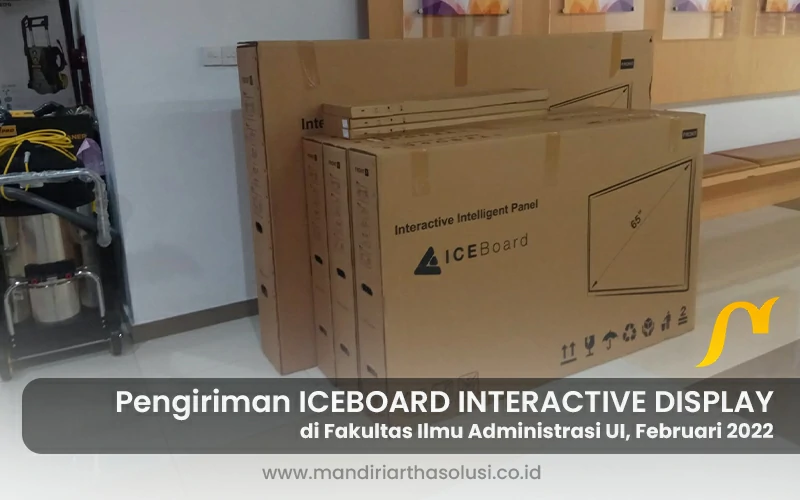 pengiriman iceboard interactive display di fia ui